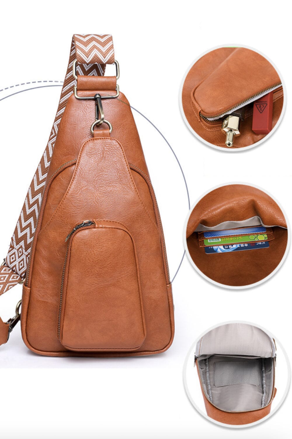 Take A Trip PU Leather Sling Bag - Sydney So Sweet