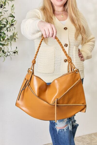 Zipper Detail Shoulder Bag with Pouch - Sydney So Sweet