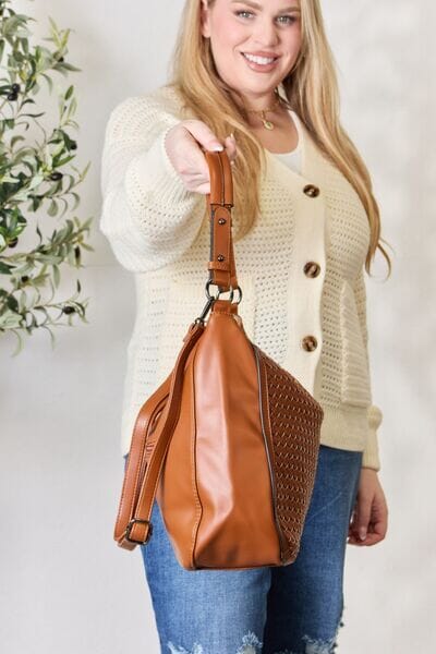 Weaved Vegan Leather Handbag - Sydney So Sweet