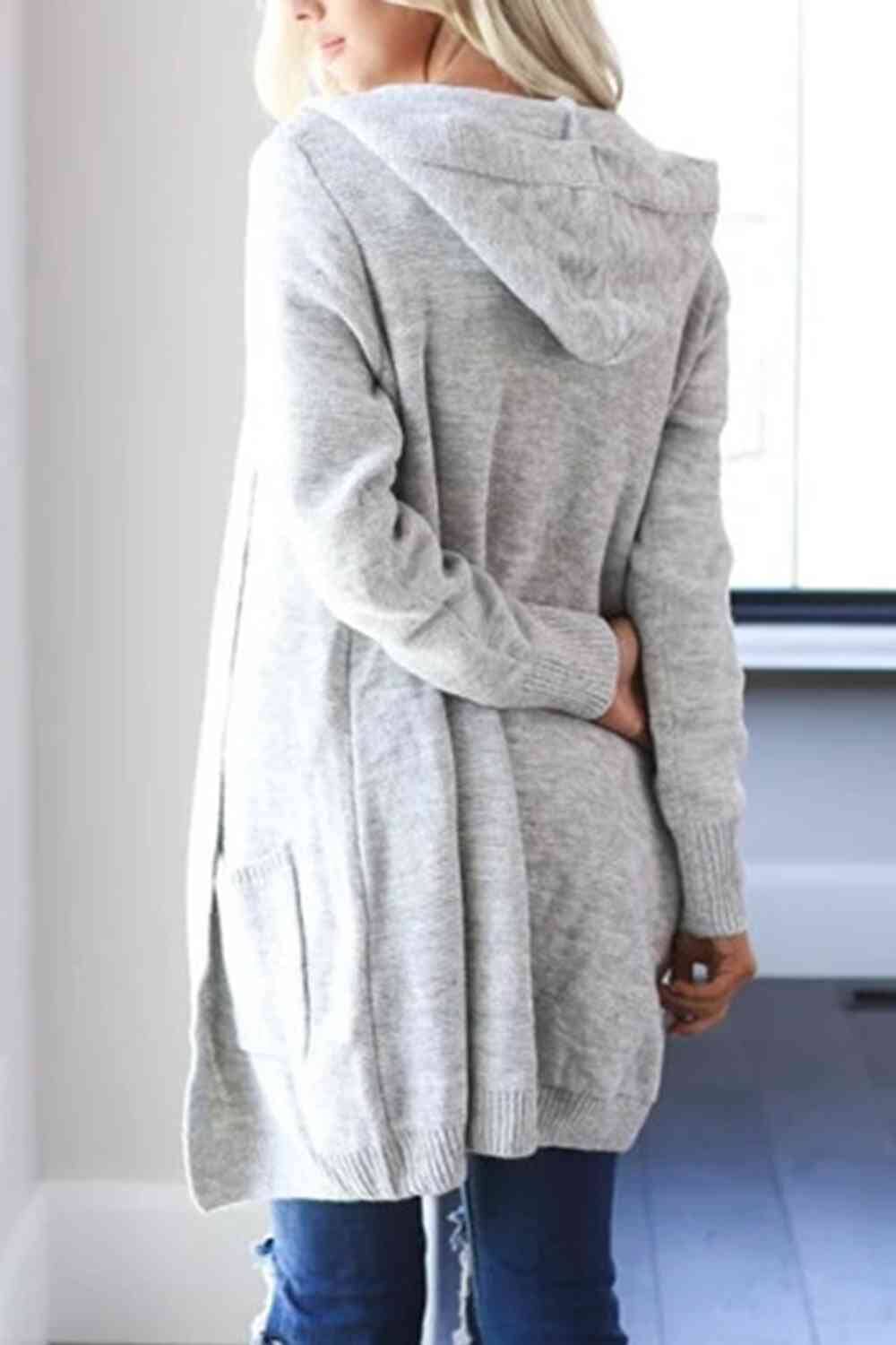 Heathered Open Front Cardigan with Pockets - Sydney So Sweet