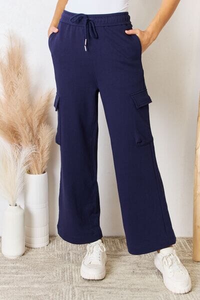 RISEN Drawstring Relaxed Cargo Wide Leg Pants - Sydney So Sweet