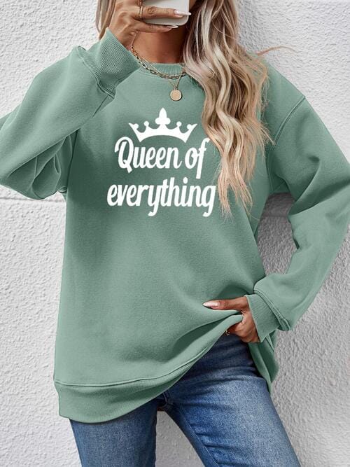 QUEEN OF EVERYTHING Round Neck Sweatshirt - Sydney So Sweet