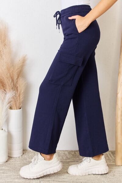 RISEN Drawstring Relaxed Cargo Wide Leg Pants - Sydney So Sweet