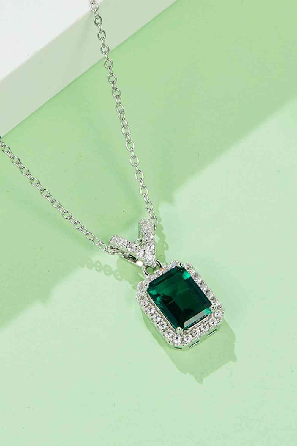 Adored 1.25 Carat Lab-Grown Emerald Pendant Necklace - Sydney So Sweet