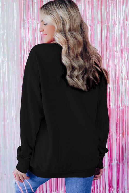 Merry Everything Sequin Dropped Shoulder Sweatshirt - Sydney So Sweet