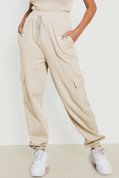 Drawstring Joggers with Pockets - Sydney So Sweet