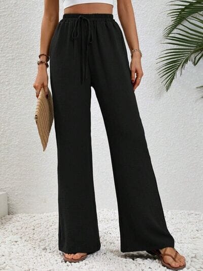 Wide Leg Drawstring Pants - Sydney So Sweet