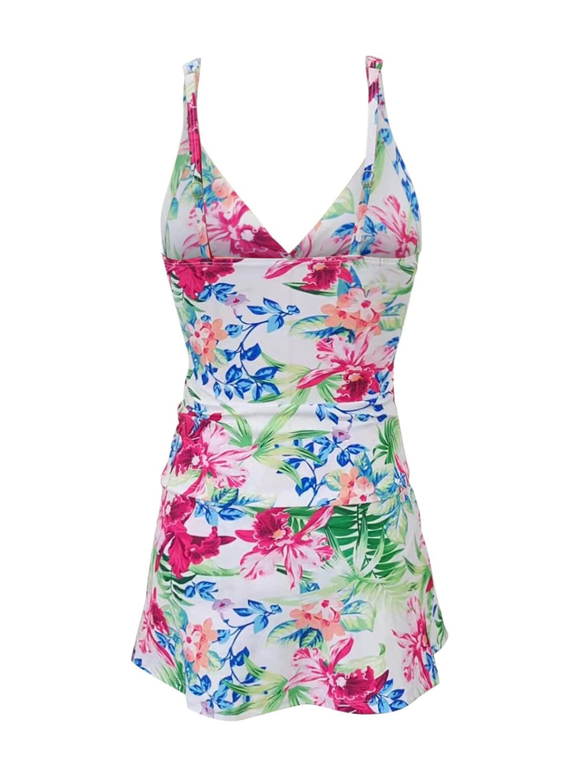 Printed Spaghetti Strap Top and Skirt Swim Set - Sydney So Sweet