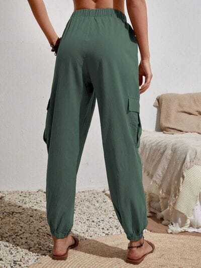 Drawstring Joggers with Cargo Pockets - Sydney So Sweet