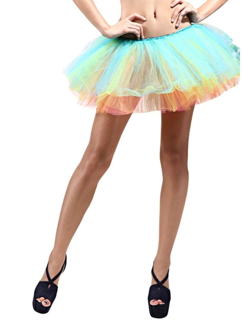 Rainbow - 5 Layer Tutu Skirt for Running, Dress-Up, Costumes - Sydney So Sweet