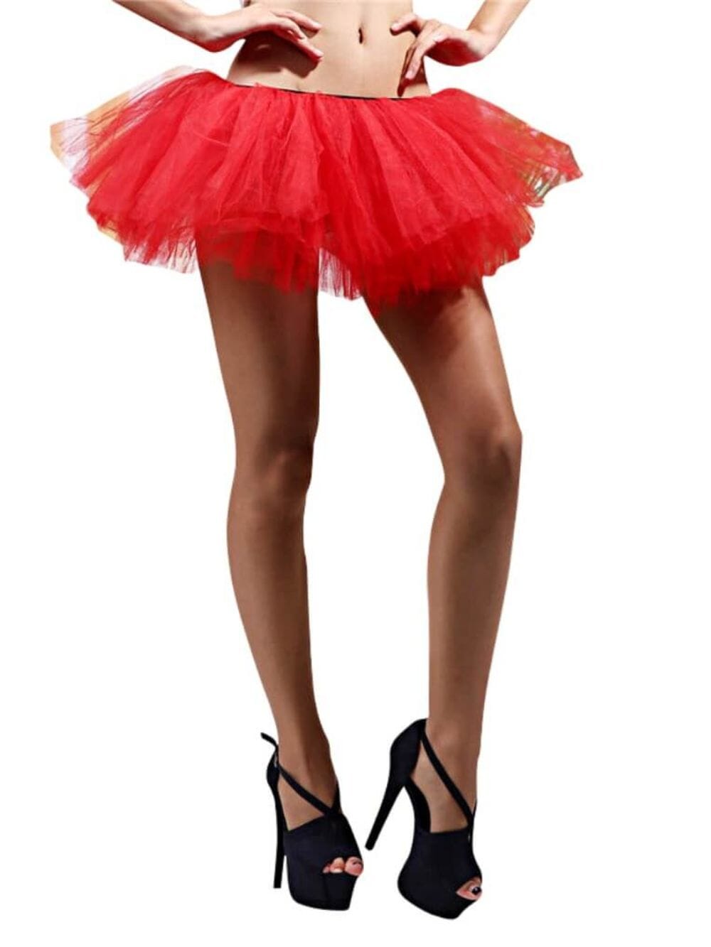 Red - 5 Layer Tutu Skirt for Running, Dress-Up, Costumes - Sydney So Sweet