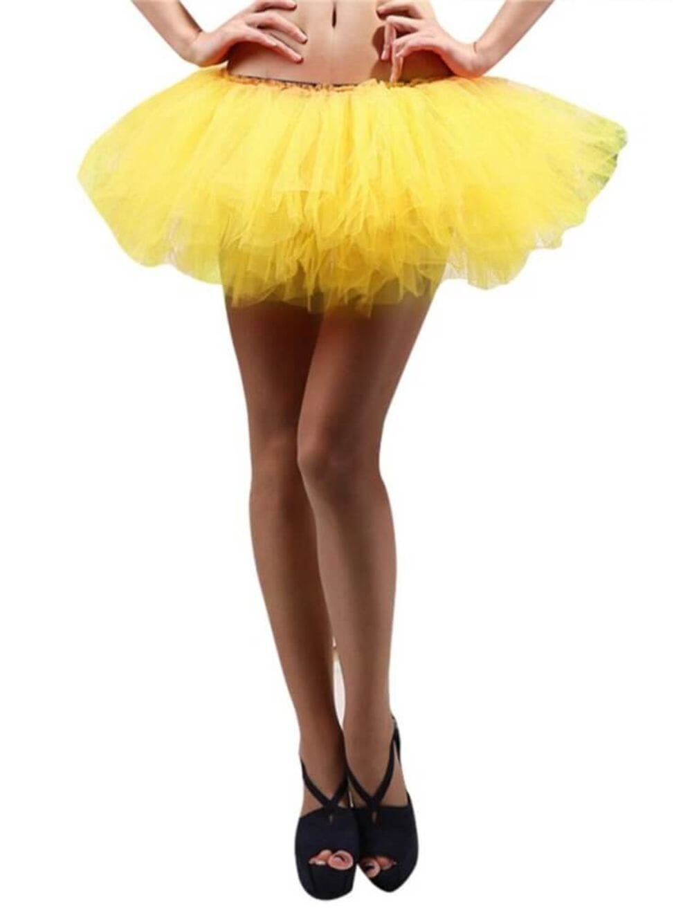 Yellow - 5 Layer Tutu Skirt for Running, Dress-Up, Costumes - Sydney So Sweet