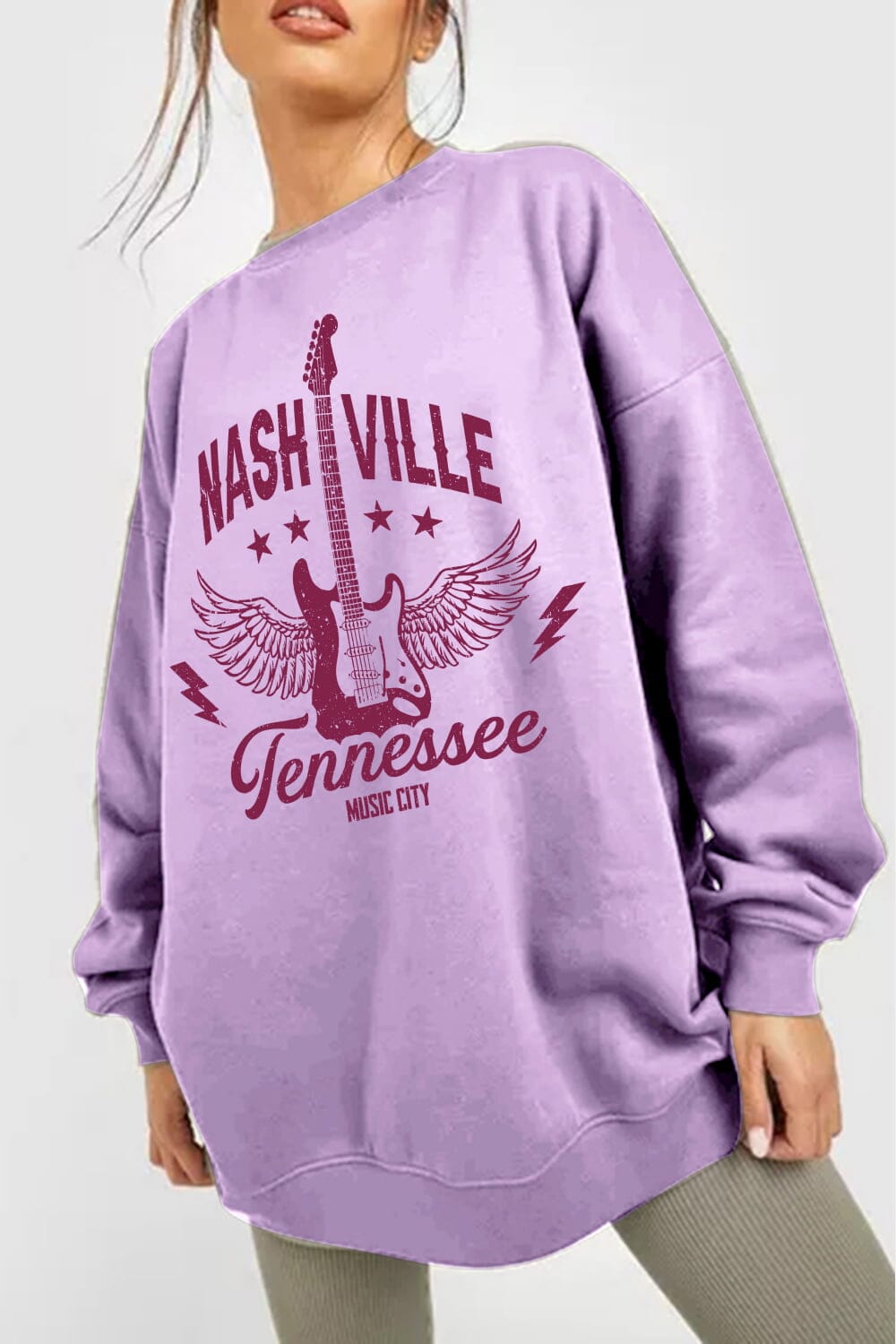 NASHVILLE TENNESSEE MUSIC CITY Graphic Sweatshirt - Sydney So Sweet