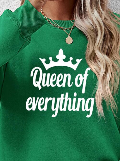 QUEEN OF EVERYTHING Round Neck Sweatshirt - Sydney So Sweet