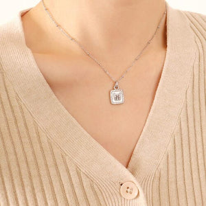 Butterfly Square Titanium Steel Pendant Necklace - Sydney So Sweet