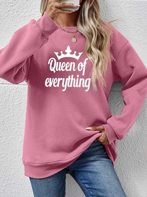 QUEEN OF EVERYTHING Round Neck Sweatshirt - Sydney So Sweet