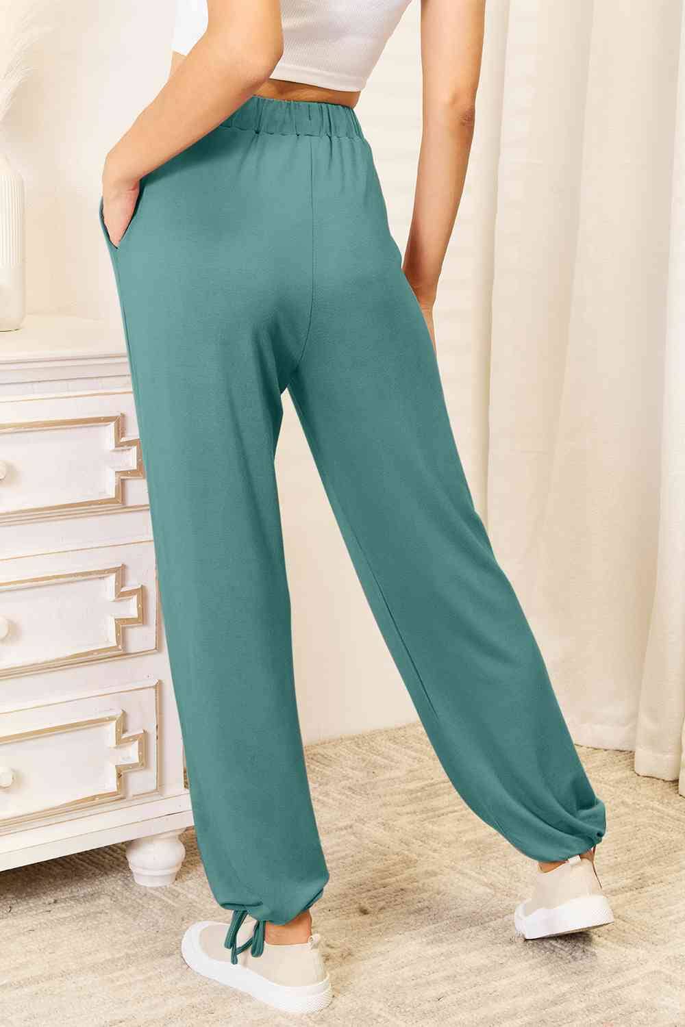 Basic Bae Full Size Soft Rayon Drawstring Waist Pants with Pockets - Sydney So Sweet