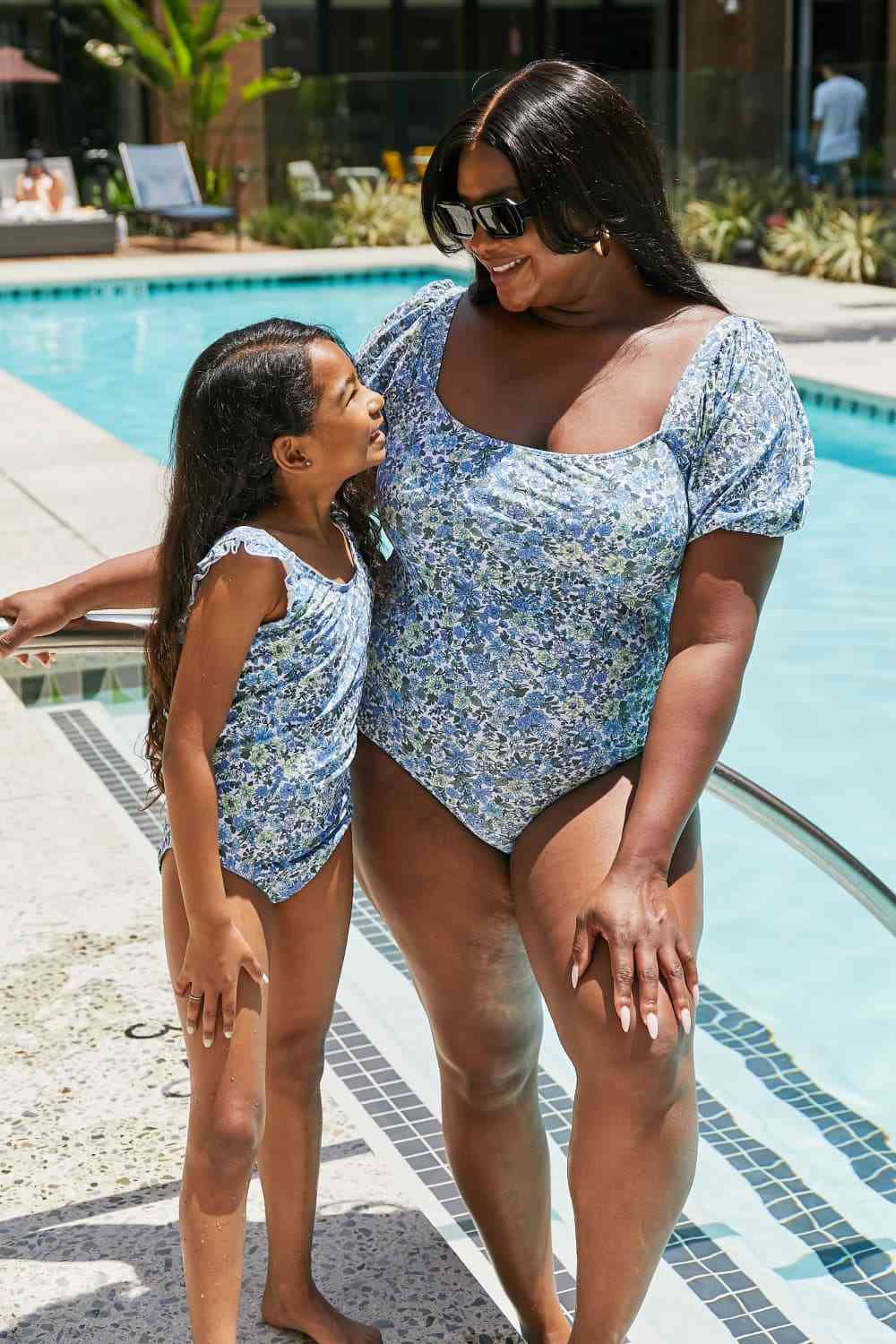 Mommy and Me Bikini Swimsuit Women One Piece Swimwear Bathing Suits