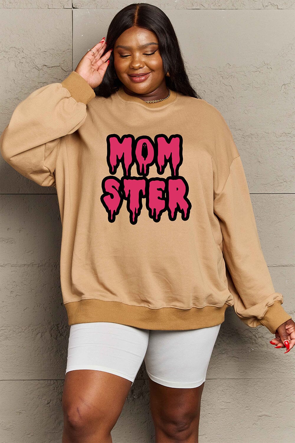 Simply Love Full Size MOM STER Graphic Sweatshirt - Sydney So Sweet