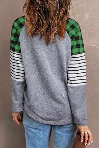 Lucky Clover Raglan Sleeve Sweatshirt - Sydney So Sweet