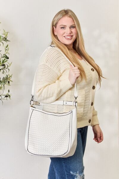 Weaved Vegan Leather Handbag - Sydney So Sweet