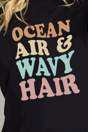 OCEAN AIR & WAVY HAIR Graphic Cotton T-Shirt - Sydney So Sweet
