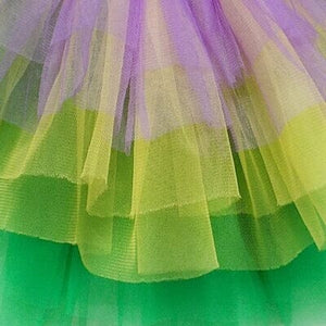 Purple, Yellow, Green 6 Layer Tutu Skirt Mardi Gras Costume for Girls, Women, Plus - Sydney So Sweet