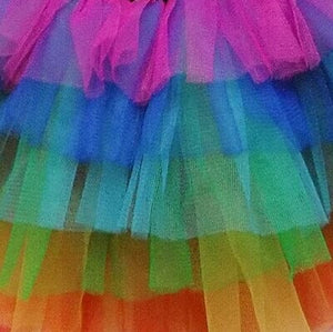 Rainbow 6 Layer Tutu Skirt Costume for Girls, Women, Plus - Sydney So Sweet