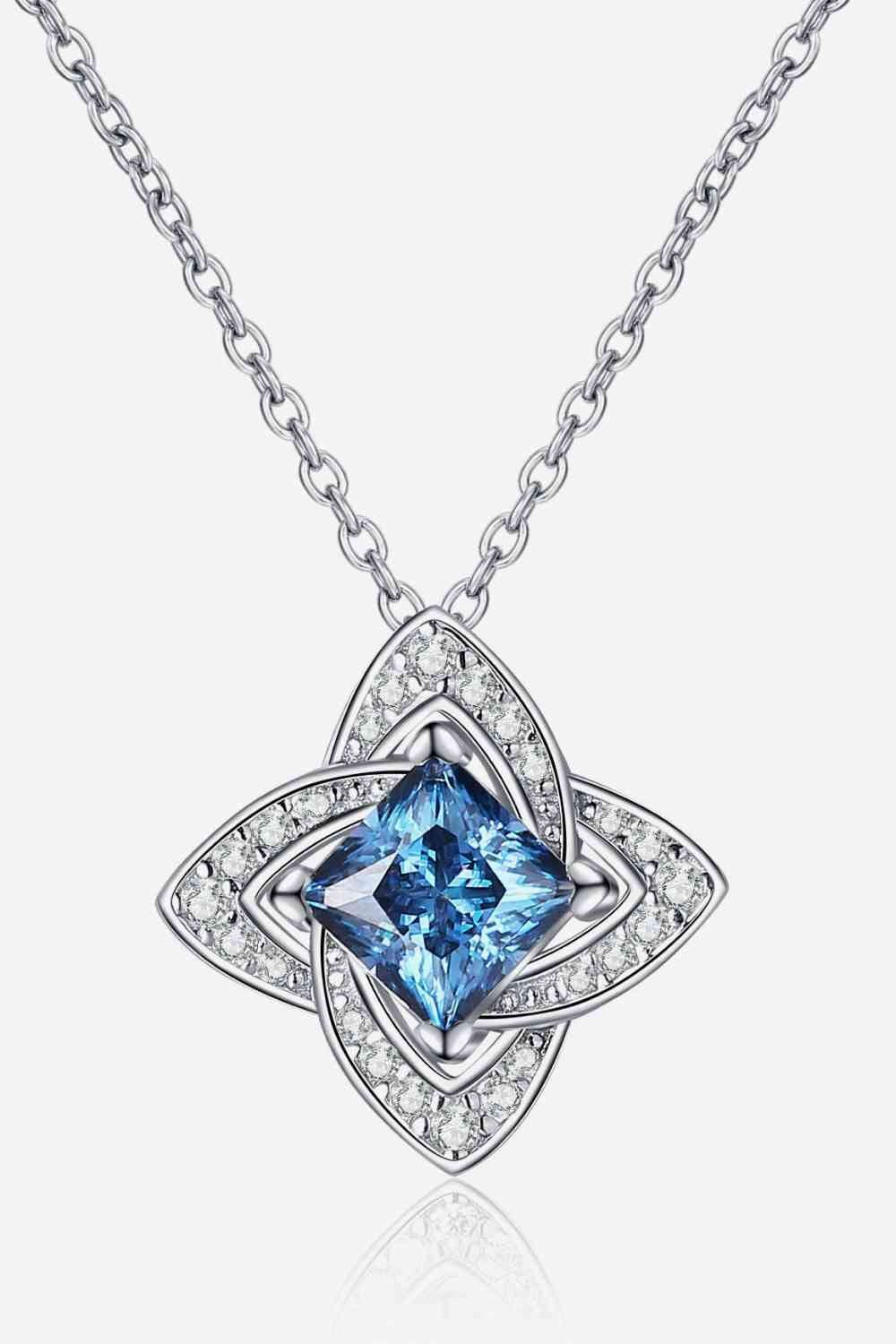 1 Carat Moissanite Floral Pendant Necklace - Sydney So Sweet