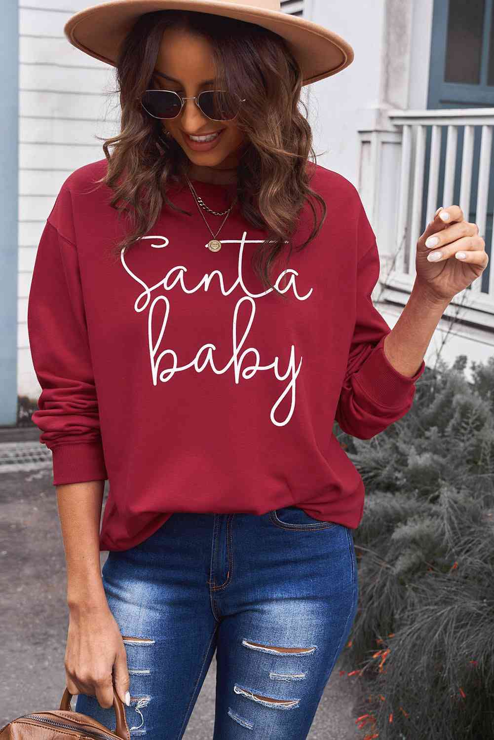 Christmas SANTA BABY Graphic Sweatshirt - Sydney So Sweet