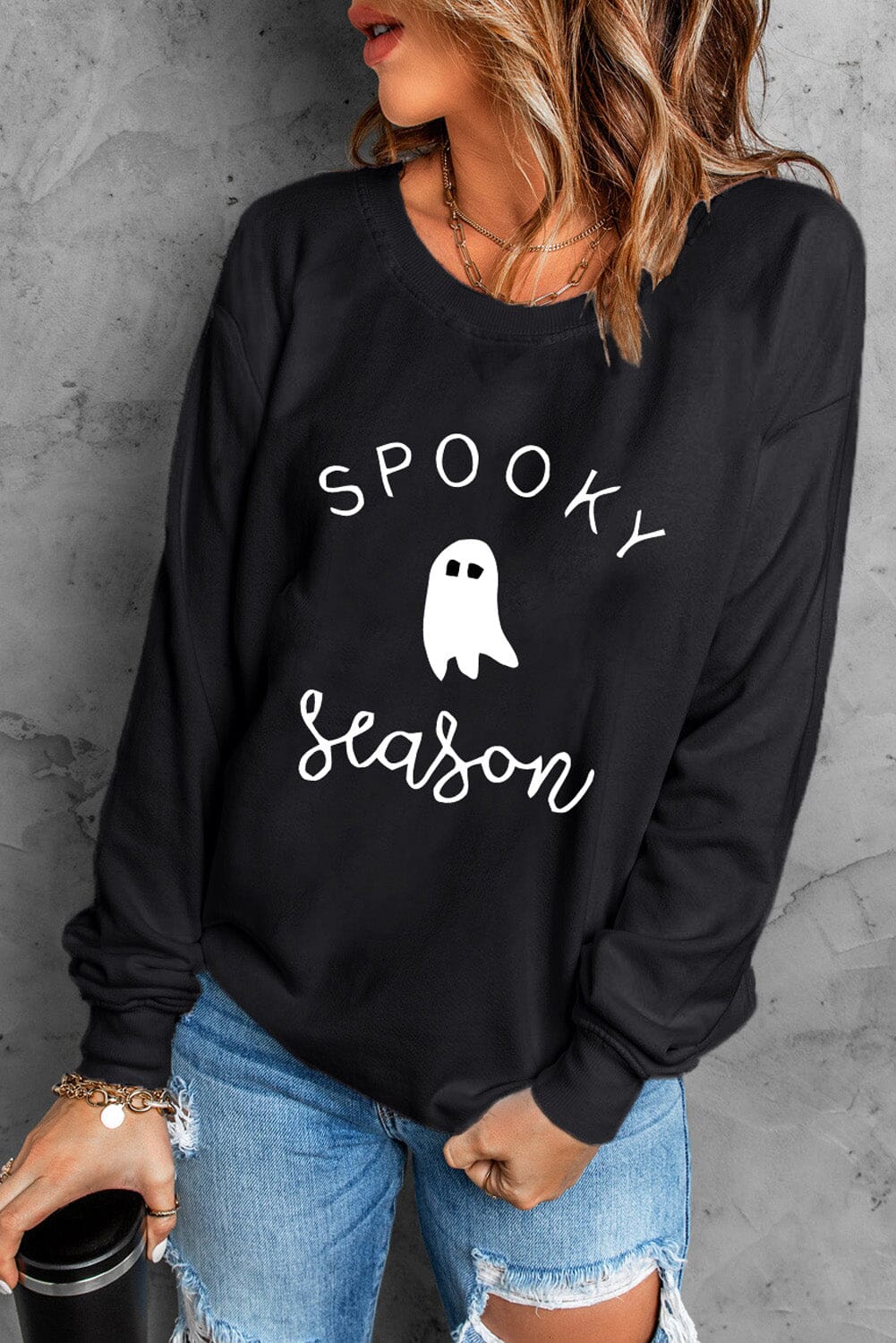 Long Sleeve SPOOKY SEASON Graphic Sweatshirt - Sydney So Sweet