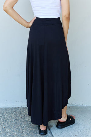 High Waisted Flare Maxi Skirt in Black - Sydney So Sweet