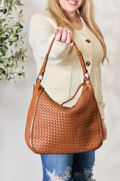 Weaved Vegan Leather Handbag - Sydney So Sweet