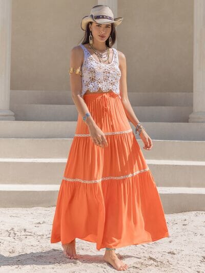 High Waist Maxi Tiered Skirt - Sydney So Sweet