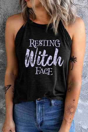 RESTING WITCH FACE Graphic Tank Top - Sydney So Sweet