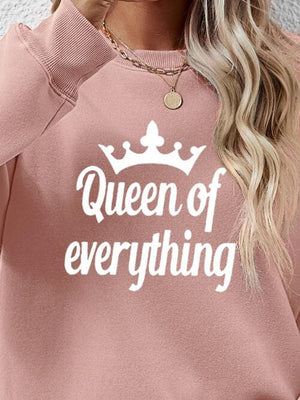 QUEEN OF EVERYTHING Round Neck Sweatshirt - Sydney So Sweet