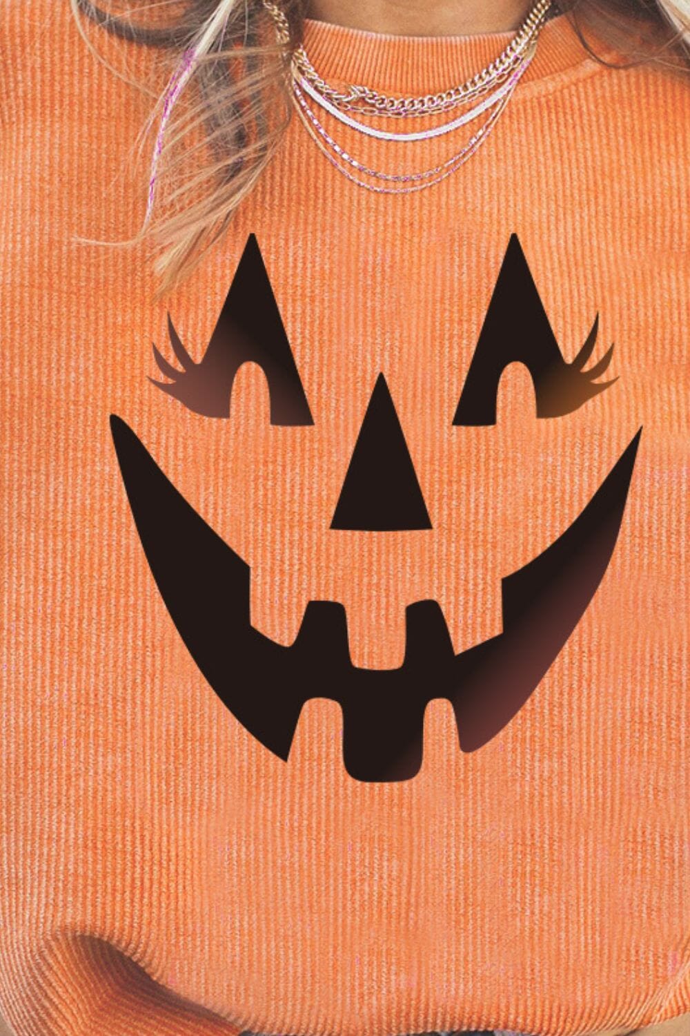 Dropped Shoulder Jack-O'-Lantern Graphic Sweatshirt - Sydney So Sweet