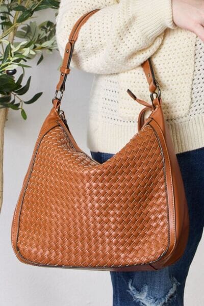 Weaved Vegan Leather Handbag - Sydney So Sweet