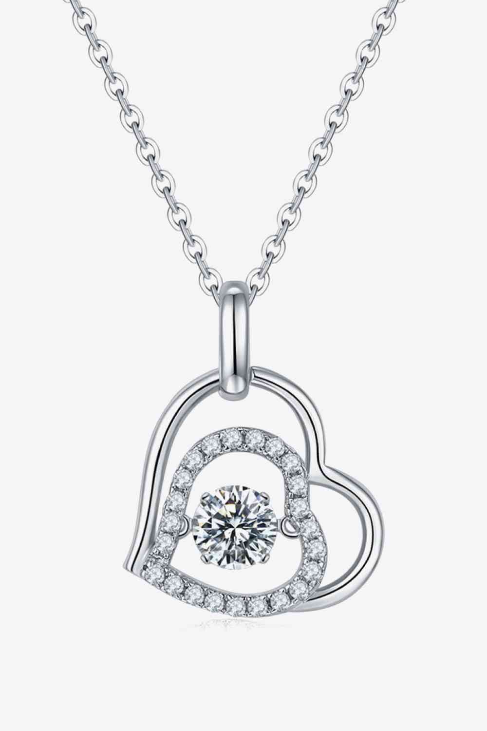 Moissanite Heart Pendant Necklace - Sydney So Sweet