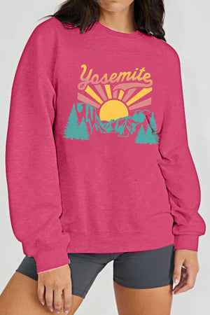 Simply Love Full Size YOSEMITE Graphic Sweatshirt - Sydney So Sweet