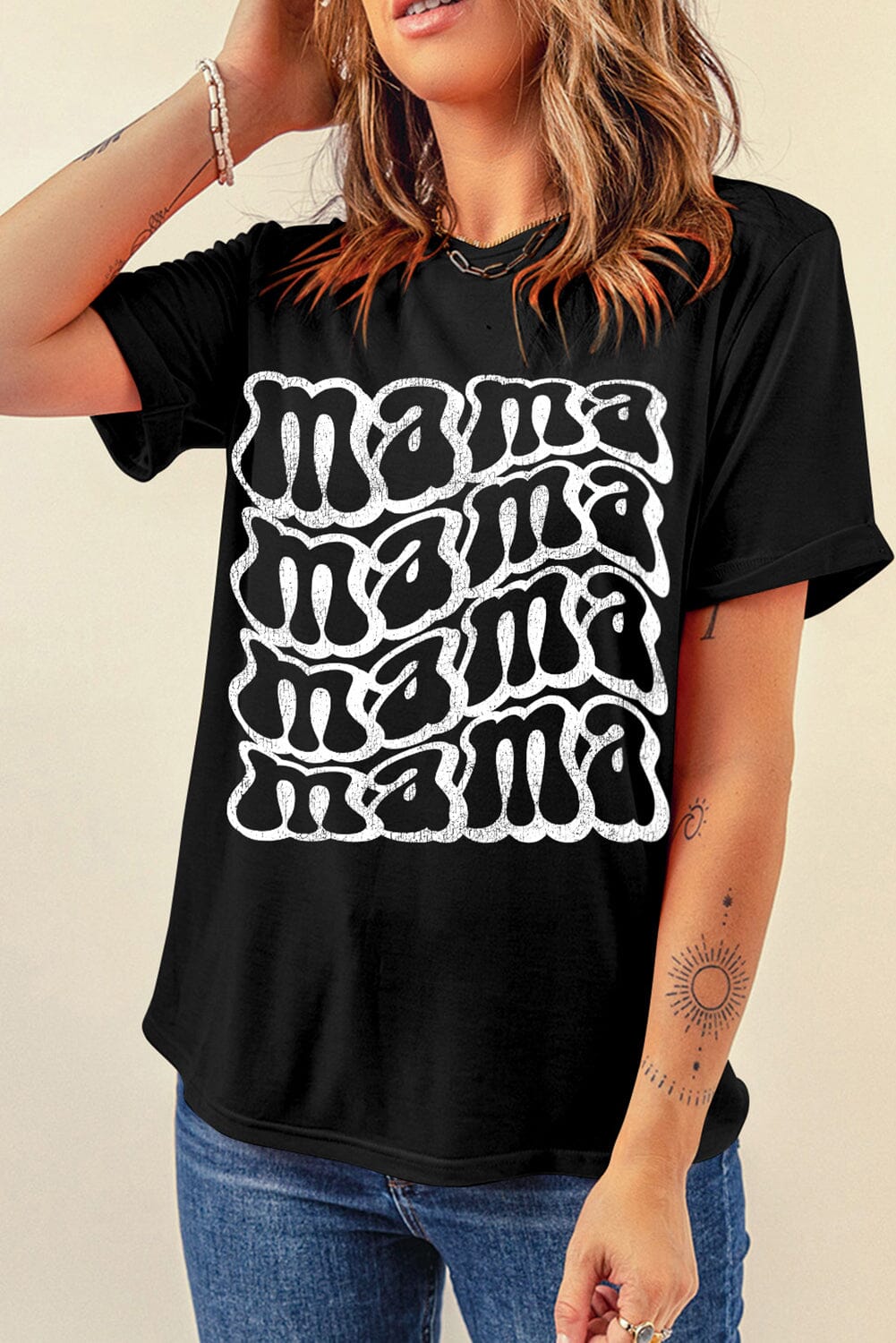 MAMA Round Neck Short Sleeve T-Shirt - Sydney So Sweet