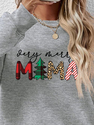 Very Merry Mama Long Sleeve Graphic Sweatshirt - Sydney So Sweet