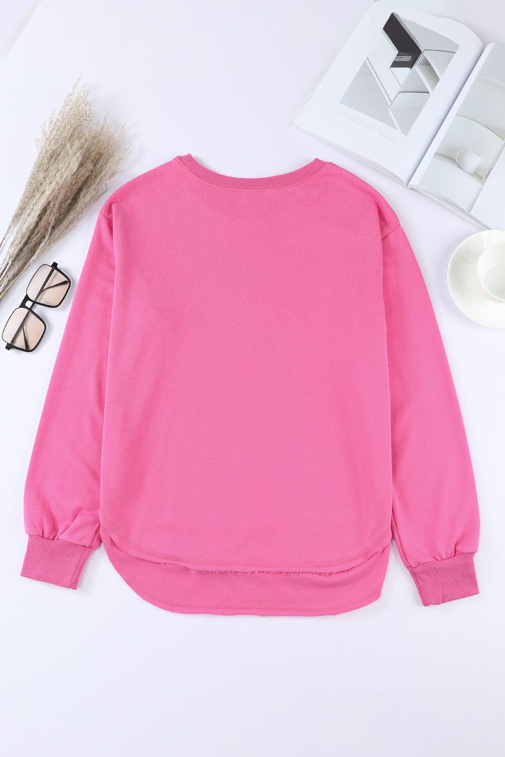 Side Slit Drop Shoulder Sweatshirt - Sydney So Sweet