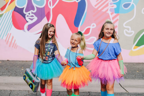 80s Costume in Neon Hot Pink - 4 Piece Pixie Tutu Set for Girls, Adult, &  Plus Sizes