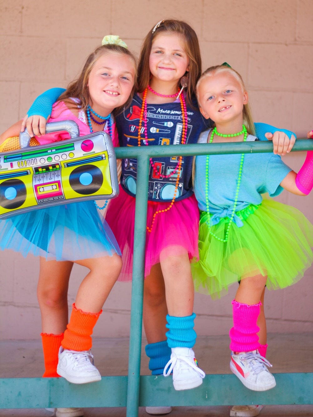 Neon Hot Pink 80's Costume Tutu & Accessories for Kids - Sydney So Sweet