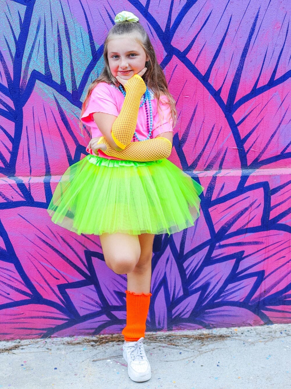 Lime Green 80&#39;s Costume Tutu &amp; Accessories for Kids - Sydney So Sweet