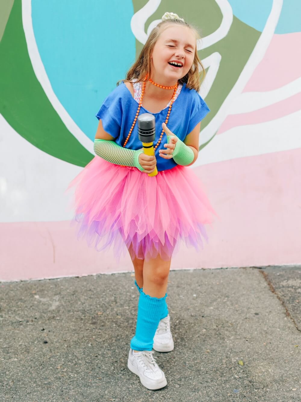 80s Costume in Neon Hot Pink - 4 Piece Pixie Tutu Set for Girls, Adult, & Plus Sizes - Sydney So Sweet