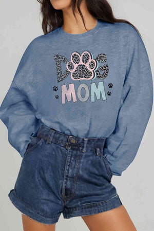 Pink & Blue DOG MOM Graphic Sweatshirt - Sydney So Sweet