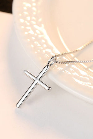 Cross Pendant 925 Sterling Silver Necklace - Sydney So Sweet