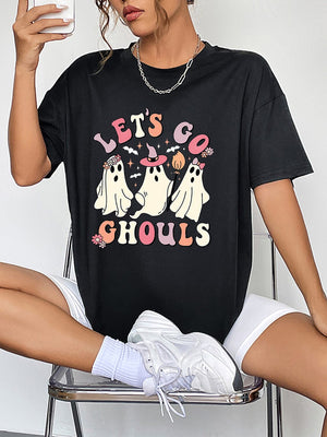 LET'S GO GHOULS Ghost Halloween Graphic T-Shirt - Sydney So Sweet